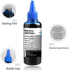 img 3 attached to 🖨️ KSI Refill Ink Kit - 4x100ml for HP 950, 951, 932, 933, and more Inkjet Printer Cartridges