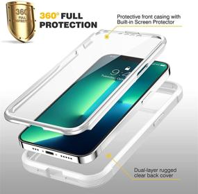 img 3 attached to Diaclara iPhone 13 Pro Max Case: Full Body 📱 Protection with Touch Sensitive Screen & Shockproof Bumper - Creamy White