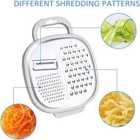 img 1 attached to Easy-to-Use Kitchen Cheese Grater with Container, 🧀 Lid - Ideal for Cheese, Vegetables, and Ginger