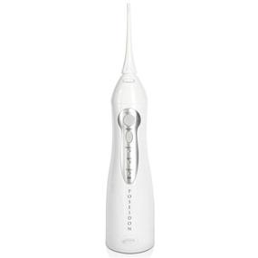 img 3 attached to 💦 ToiletTree Products Poseidon Oral Irrigator: Cordless & Portable Water Flosser - Standard & Expanded Tanks, 4 Tips - Bright White