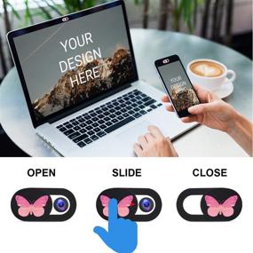 img 1 attached to IMNEXT2U Ultra Thin Slide Laptop Camera Cover 3 Pack - Butterfly Design for Echo Show, MacBook Pro, MacBook Air, Computer, Tablet, Mac Air, Chromebook, PC