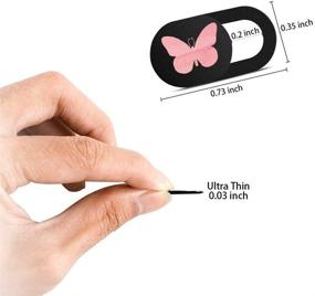 img 2 attached to IMNEXT2U Ultra Thin Slide Laptop Camera Cover 3 Pack - Butterfly Design for Echo Show, MacBook Pro, MacBook Air, Computer, Tablet, Mac Air, Chromebook, PC