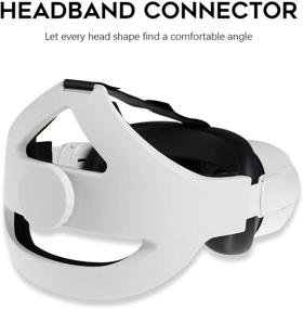 img 2 attached to 🎧 Orzero Adjustable Headband for Oculus Quest 2 - Comfortable White Head Strap with Cushion and Protective Padding to Reduce Pressure
