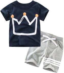 img 2 attached to Pajamas Cotton Toddler Clothes T Shirt Boys' Clothing