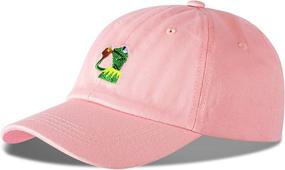 img 3 attached to 🐸 Marthasky Kermit The Frog Sipping Tea Adjustable Strapback Cap: Fashionable and Trendy Headwear for Frog Lovers