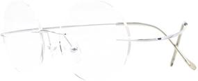 img 4 attached to 👓 Eyekepper Titanium Rimless Eyeglasses: Premium Men's Eyewear for Sunglasses and Accessories