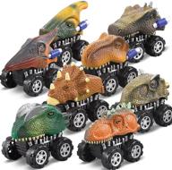 🦖 грузовик для малышей с динозавром: вперед, в приключение с попутчиком - трицератопсом! логотип
