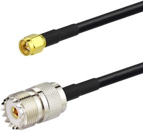 img 3 attached to 📡 Bingfu Ham Radio Antenna Adapter: SMA Male to UHF SO239 Female RG58 Coaxial Jumper Cable 1m/3ft - For Two Way Radio, Handheld Marine VHF Radio, RTL SDR Receiver, Portable VNA Vector Network Analyzer