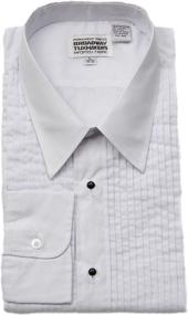 img 1 attached to Tuxedo Shirt Cotton Laydown Collar