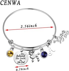 img 3 attached to 🎓 CENWA Graduation Boys' Jewelry Sorority Bracelet Accessories