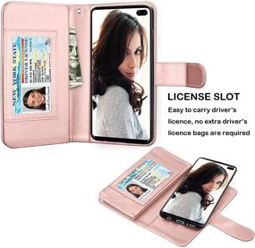 img 2 attached to 📱 Njjex Wallet Case: PU Leather, 9 Card Slots, Magnetic Phone Cover for Galaxy S10 Plus