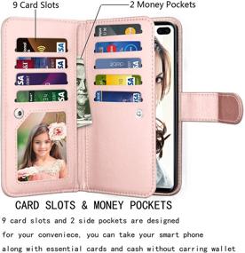 img 3 attached to 📱 Njjex Wallet Case: PU Leather, 9 Card Slots, Magnetic Phone Cover for Galaxy S10 Plus
