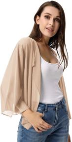 img 3 attached to 👗 Stylish Chiffon Sleeve Women's Swimsuit Cover Ups by Kate Kasin