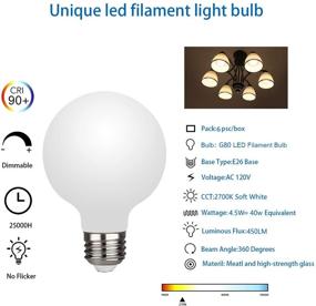 img 2 attached to 💡 6-Pack Dimmable Finishing Perfect Droplight Lamp - 4.5W 2700K