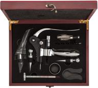 🍷 unique wine lover's premium gift set - all-in-one accessories with exclusive bottle opener corkscrew. ideal for hostess, housewarming, wedding, and anniversary gifts logo