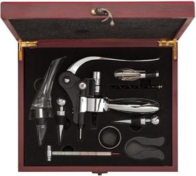 img 4 attached to 🍷 Unique Wine Lover's Premium Gift Set - All-in-one Accessories with Exclusive Bottle Opener Corkscrew. Ideal for Hostess, Housewarming, Wedding, and Anniversary Gifts