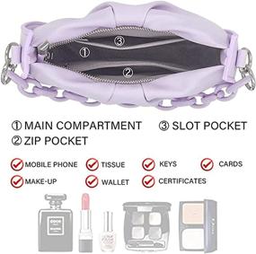 img 2 attached to 👜 Все-в-одном кроссбоди-дамплинг: универсальная плечевая сумка-кошелек для женщин с встроенным кошельком.