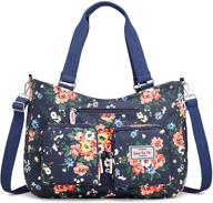 🌹 rosa multiflora floral waterproof shoulder handbags for women with matching wallets logo