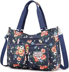 img 3 attached to 🌹 Rosa Multiflora Floral Waterproof Shoulder Handbags for Women with Matching Wallets