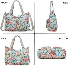 img 2 attached to 🌹 Rosa Multiflora Floral Waterproof Shoulder Handbags for Women with Matching Wallets