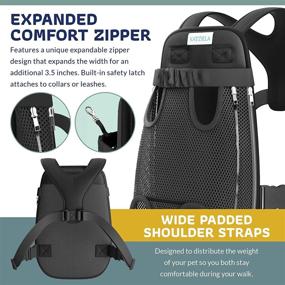 img 2 attached to 🐶 X-Large Dog Carrier Front Pack for Travel, Hiking & Bike – Adjustable Leg Out Design