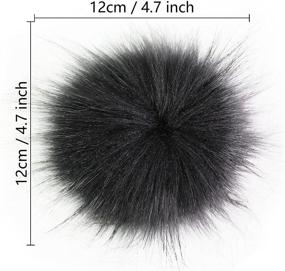 img 3 attached to 🦊 JINSEY Faux Fox Fur Fluffy Pompom Ball: Enchant Your Hat, Shoes, Scarves, and Bag!