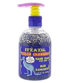 img 1 attached to Tropical Seas - Itzazu Color Changing Liquid Hand Soap for Kids - Gentle Soap for Children - Blue Kangaroo - 8.45 Fl Oz (250ml): Delightful Color Change & Gentle Cleansing for Little Hands