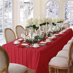 img 2 attached to 🎄 Effortless Elegance: Introducing the Newbridge Christmas No Iron Resistant Tablecloth