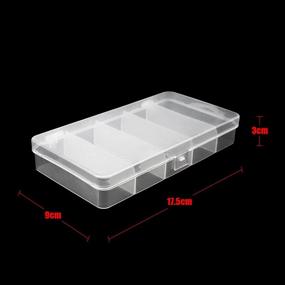 img 3 attached to 🎣 Fyess 3 Pack 5-Grid Tackle Storage Box for Fishing, Beads, and Jewelry - Organize with Visibility: 7.1" x 4.3" x 1.2