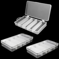 🎣 fyess 3 pack 5-grid tackle storage box for fishing, beads, and jewelry - organize with visibility: 7.1" x 4.3" x 1.2 logo