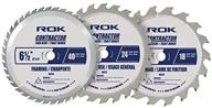 🪚 rok 6.5-inch circular saw blade set, bundle of 3 логотип