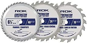 img 1 attached to 🪚 ROK 6.5-inch Circular Saw Blade Set, Bundle of 3