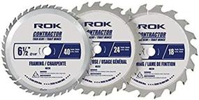 img 3 attached to 🪚 ROK 6.5-inch Circular Saw Blade Set, Bundle of 3