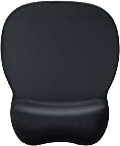 img 4 attached to 🖱️ MROCO Ergonomic Mouse Pad with Wrist Support - Comfortable Gel Mouse Pad with Wrist Rest for Laptop - Pain Relief Mousepad with Non-slip PU Base - Office & Home - 9.4 x 8.1 in, Black