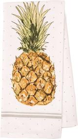 img 3 attached to 🍍 KAF Home Pineapple Kitchen Dish Towel Set: 4-Pack, 100% Cotton, 18 x 28-inch