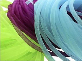 img 4 attached to Crafters Delight: 80 Yards of 0.3 inch Deco Mesh Tubing for Stunning Wreaths - Mixed Color 2