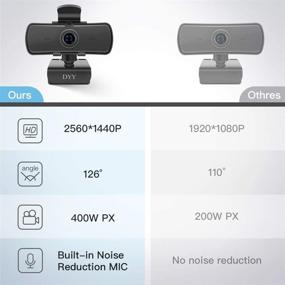 img 3 attached to 📷 DYY 2K Webcam: Full HD Web Cam with Mic & Tripod - Ideal for Conference, Gaming & Video Calling