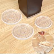 premium non-slip furniture grippers - set of 8, 3-inch silicone feet pads for furniture legs - ideal floor protectors to keep furniture firmly in place (80mm) логотип