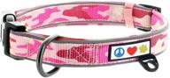 pawtitas camouflage dog collar: padded, reflective, neoprene puppy training collar logo