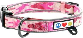 img 4 attached to Pawtitas Camouflage Dog Collar: Padded, Reflective, Neoprene Puppy Training Collar