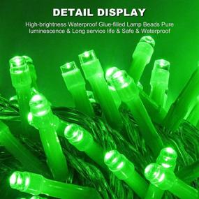 img 3 attached to Enhance Your Christmas Décor with Fiee 39ft 100 LED Christmas String Lights - 8 Modes, Multi-Sting Connectable, Transparent Wire, Ideal for Chirstmas Trees and Gardens - 100L Green, 100LED