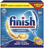🍊 84 count all-in-1 gelpacs orange dishwasher detergent tablets (packaging may vary) logo