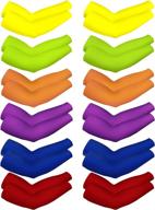 🌞 uv protection long arm sleeves - summer cooling arm covers, unisex (12 pairs) логотип