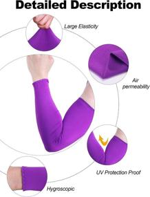 img 2 attached to 🌞 UV Protection Long Arm Sleeves - Summer Cooling Arm Covers, Unisex (12 Pairs)