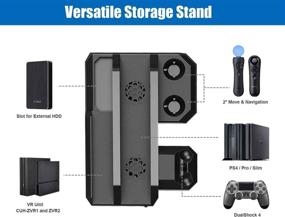 img 1 attached to 🎮 ElecGear Vertical Charging Stand with Cooling Fan for PS4- A Comprehensive Charging Station for PS4, PSVR, Move and DualShock 4 Controller