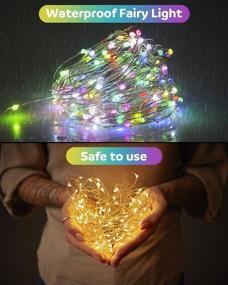 img 3 attached to 🎄 Aclorol LED Christmas Fairy Lights: 100Leds 32.8FT Rainbow 12 Colors Changing 12 Modes - Remote Timer & USB Powered - Perfect for Christmas Tree Party Wedding Garden Indoor Outdoor Decoration