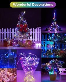 img 1 attached to 🎄 Aclorol LED Christmas Fairy Lights: 100Leds 32.8FT Rainbow 12 Colors Changing 12 Modes - Remote Timer & USB Powered - Perfect for Christmas Tree Party Wedding Garden Indoor Outdoor Decoration