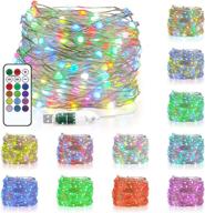 🎄 aclorol led christmas fairy lights: 100leds 32.8ft rainbow 12 colors changing 12 modes - remote timer & usb powered - perfect for christmas tree party wedding garden indoor outdoor decoration logo