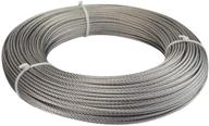 🔒 enhance safety and aesthetics with muzata 330ft 1/8" stainless steel wire rope for diy balustrade string wr01, wp1 logo