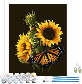 img 4 attached to Tangbr Painting Beginner Sunflower Butterfly